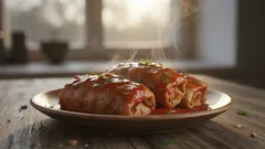 Kohlroulade mit Hackfleisch und würzigem Glühwein: Ein Herbstgenuss aus dem Ofen